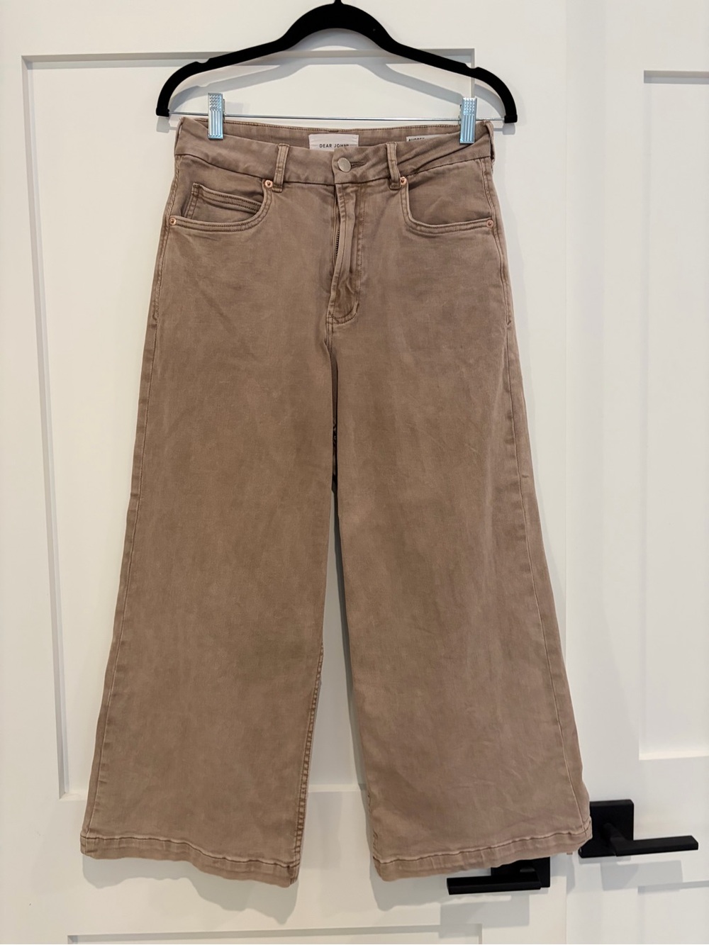 Dear John Wide-Leg Jeans in Taupe